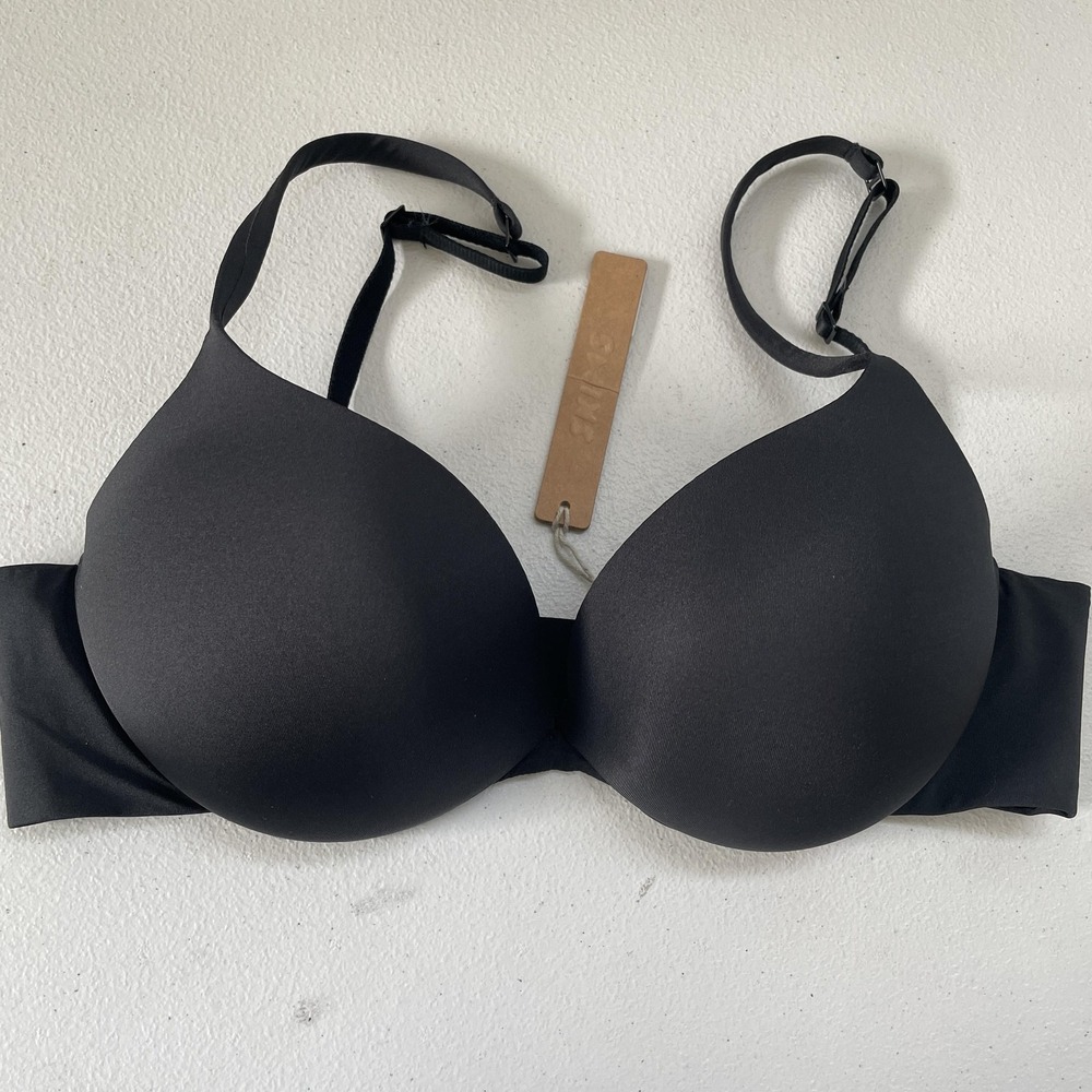 NEW Skims Ultimate Push Up Plunge‎ Bra Womens 36B Black Underwire Padded